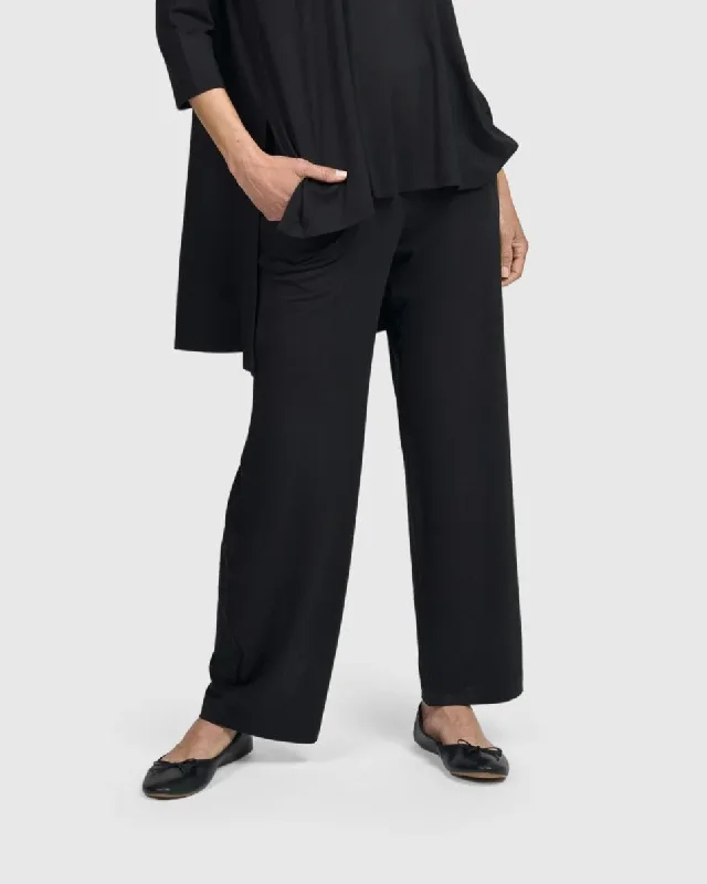 Essential Flow Pants, Black Comfortable Denim Leggings