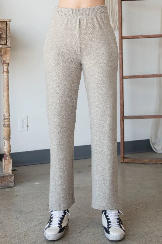 Minimal And Casual Trainer Pants Warm Wool Trousers