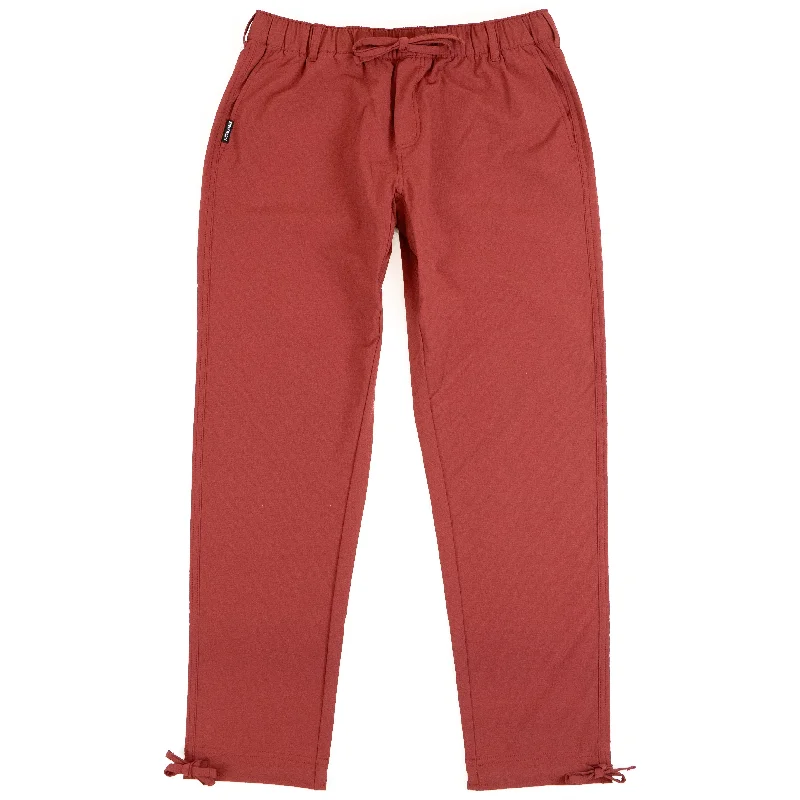 Trailhead Pants - Rust Stylish Paperbag Waist Pants