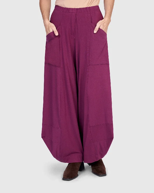 Essential Punto Pockets Pants, Sangria Fashionable Work Pants