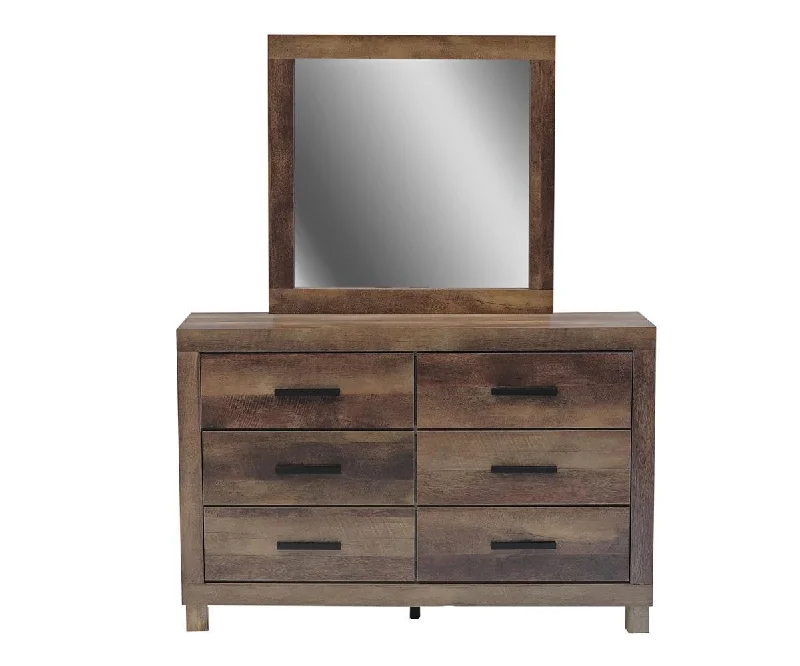 Rustic Brown Dresser & Mirror- Model Caliban Tunics Favorite customer