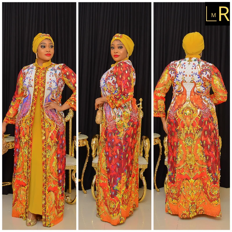 Beautiful 2pc dress with turban Tunics Sophisticated sleek