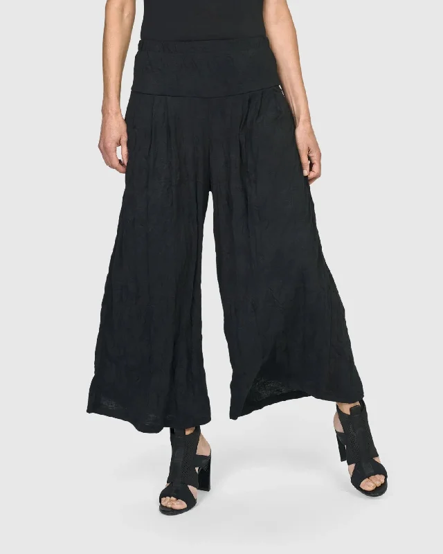 Meditation Lounge Pants, Black Classic Straight-Leg Pants