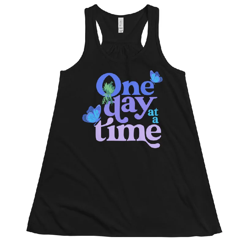 One Day At A Time — Flowy Racerback Tank peach tank top