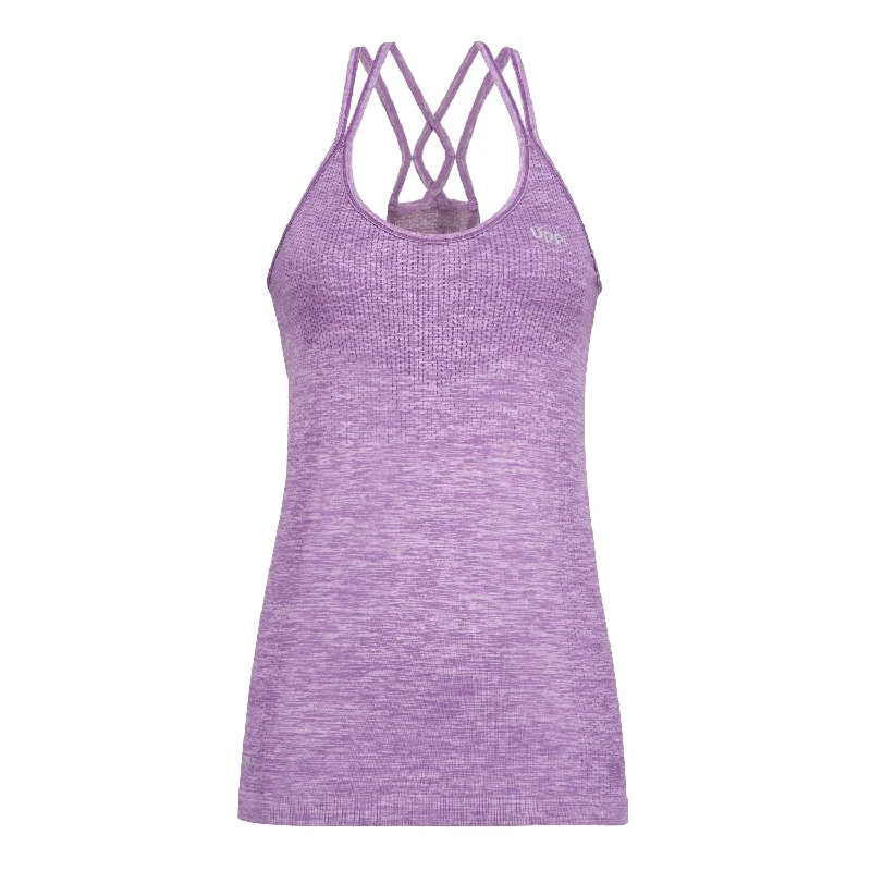 Polera Mujer Trained Q-Dry Tank Melange Uva Lippi glitter tank top