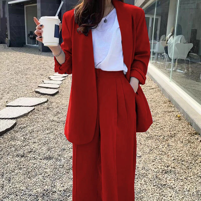 Women's Wide-leg Pants Suit Wide-Legged Palazzos