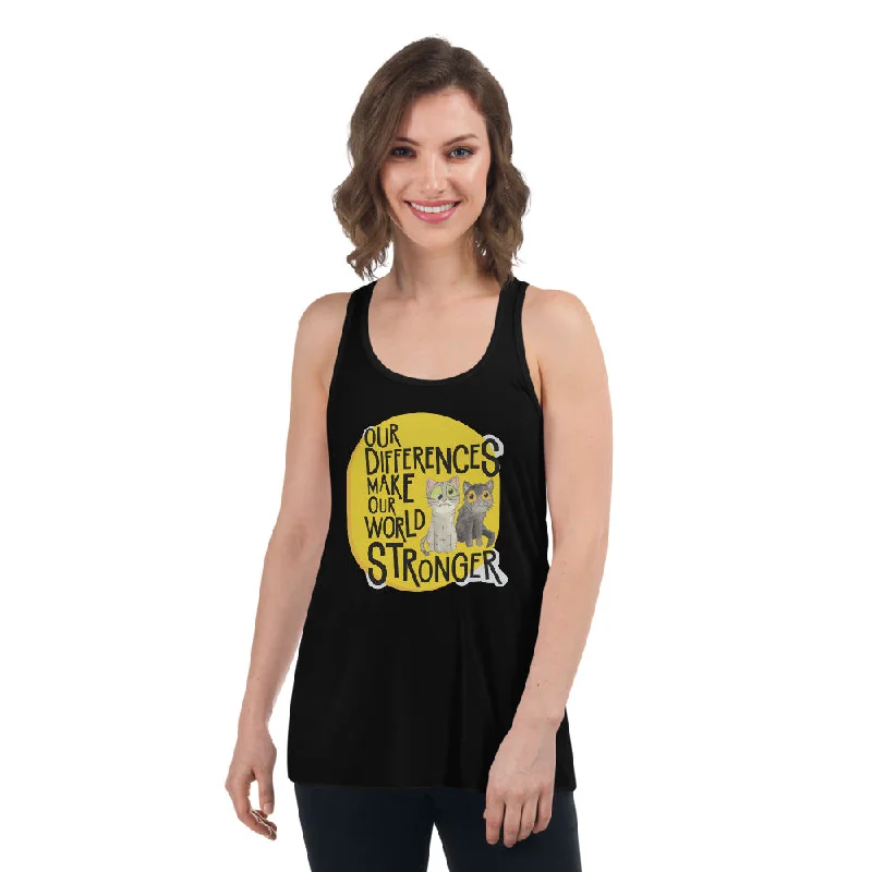 Our Differences With Maya and Dragon — Flowy Racerback Tank rhinestone tank top