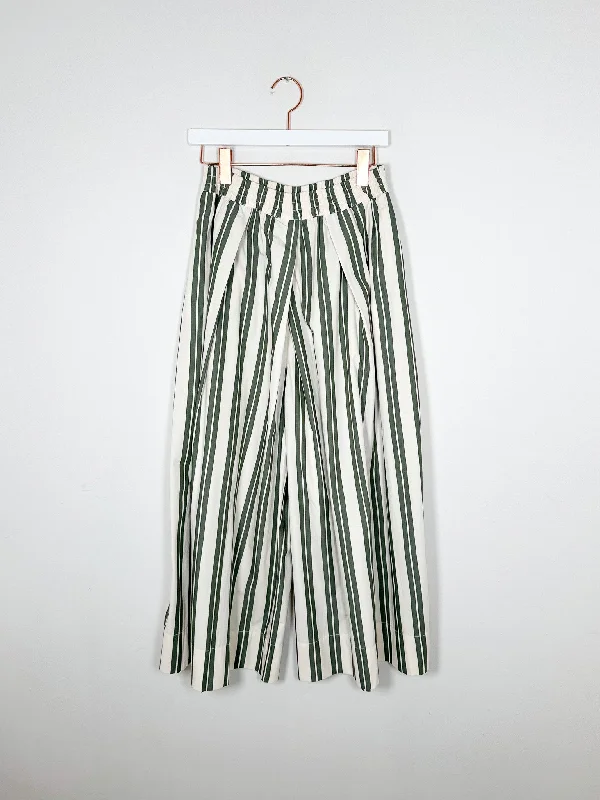 Kowtow - Athena Pant - Forest Stripe Comfortable Denim Trousers