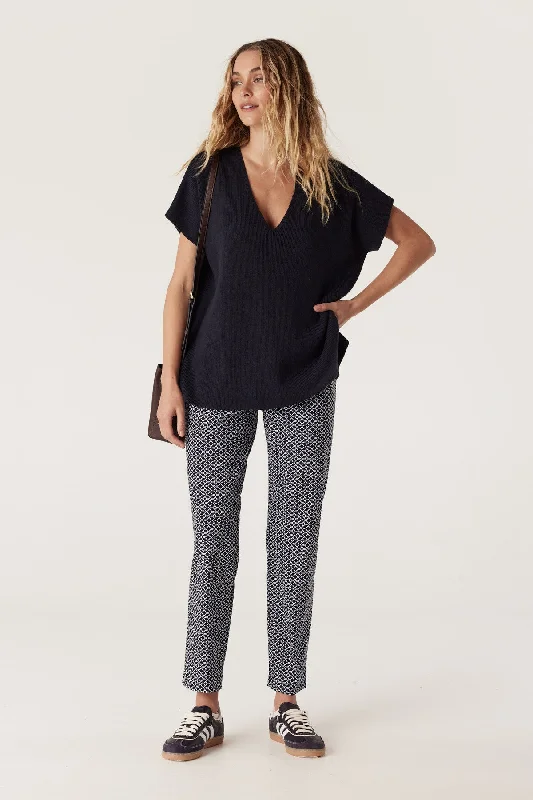 Bell Geo Pant - Navy Print Fashionable Track Pants