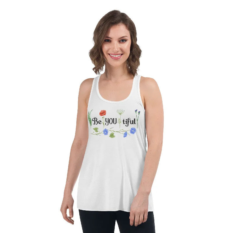 BeYOUtiful — Flowy Racerback Tank trendy tank top