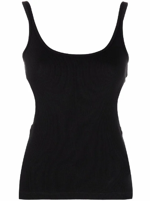 METEOR RIBBED TANK TOP BLACK NO COLOR sequin tank top