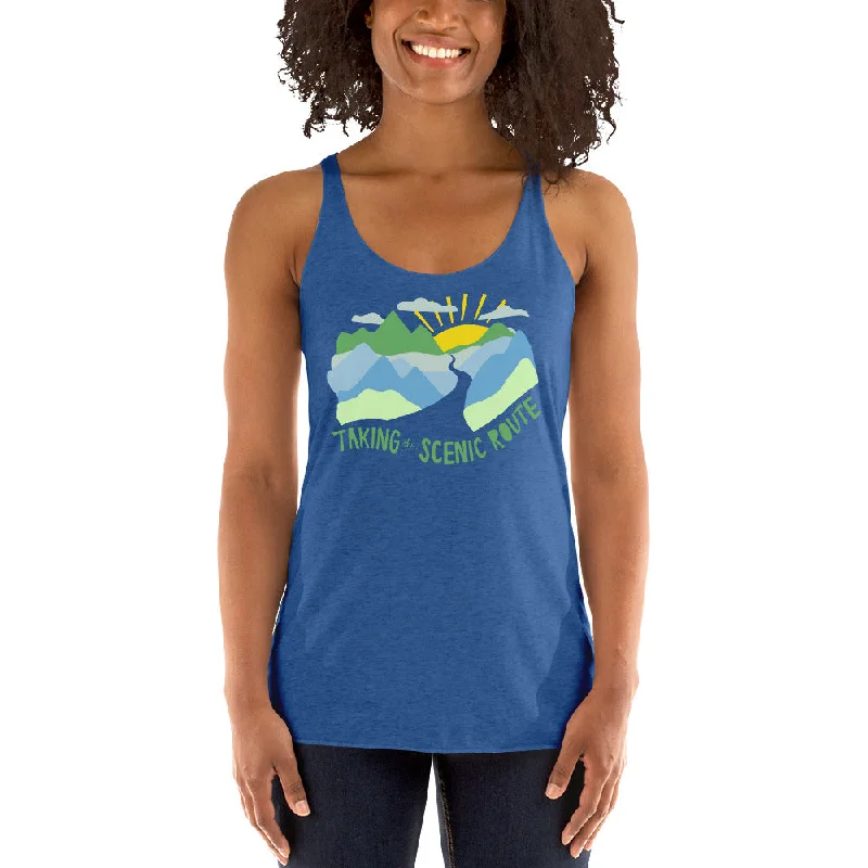 Taking The Scenic Route — Racerback Tank fitness tank top