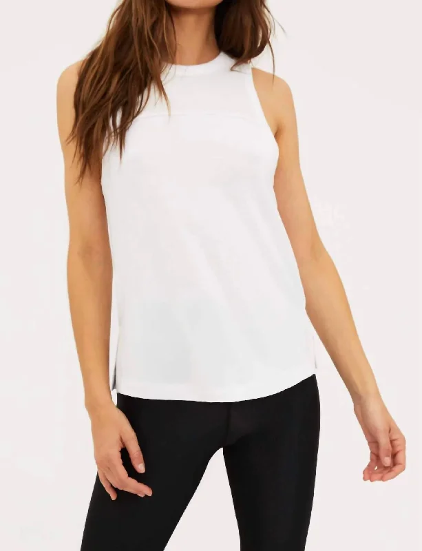 Luisa Tank Top In White cropped tank top