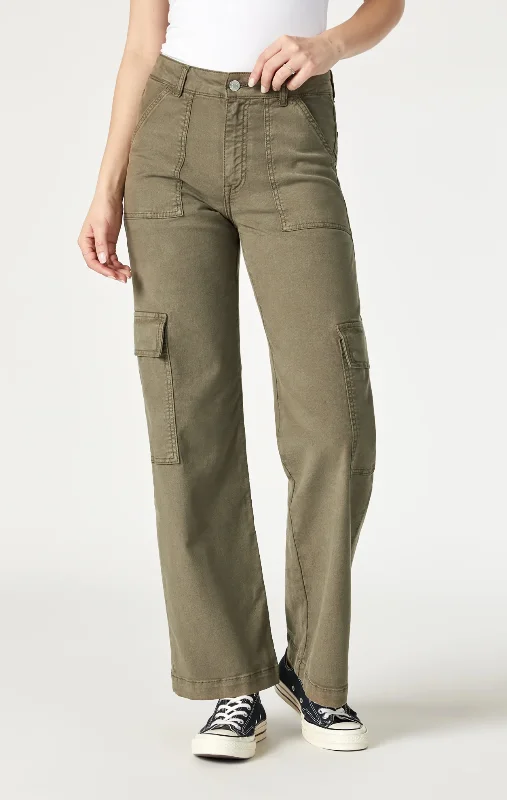 ALVA CAPERS LUXE TWILL PANT Comfortable Pleated Pants