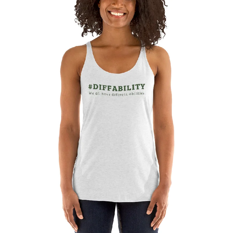 #Diffability — Racerback Tank loose fit tank