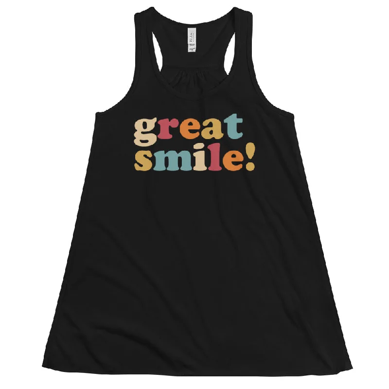 Great Smile! — Flowy Racerback Tank adorable tank top