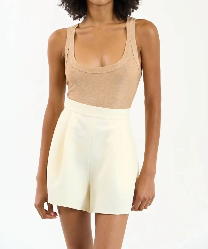 Wood Tank In Cream coral tank top