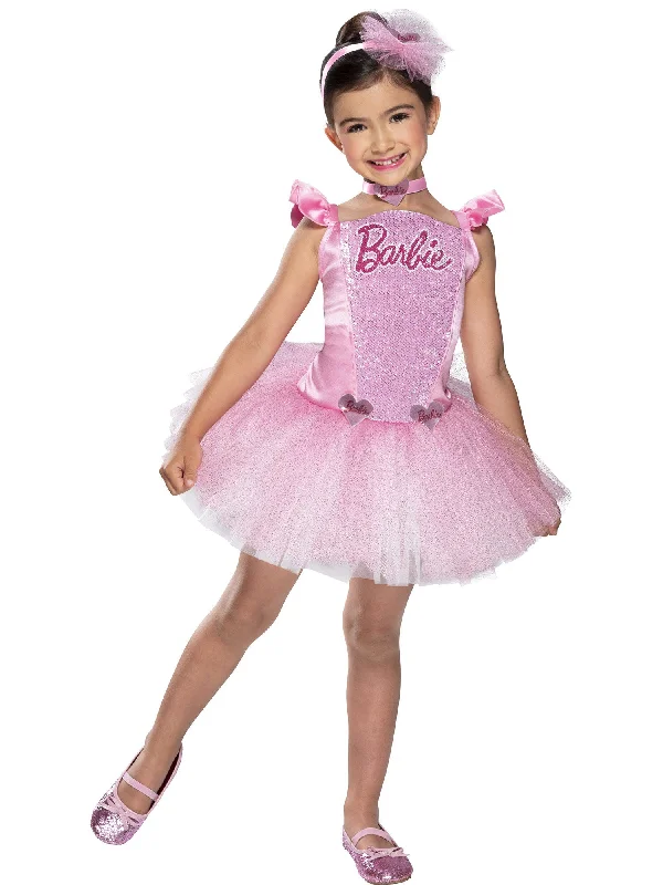 Barbie Ballerina Costume Girls Pink Tutu Dress Tunics Travel practical