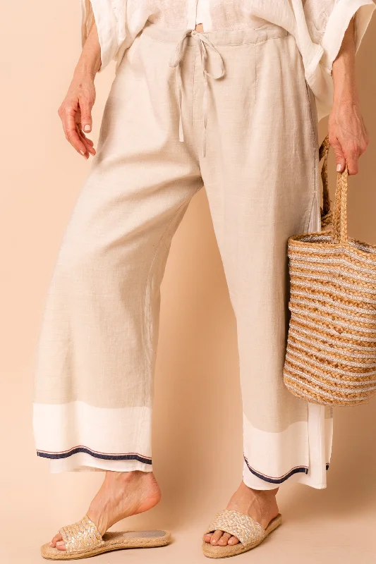 Polly Linen Blend Pants in Latte Formal Dress Pants