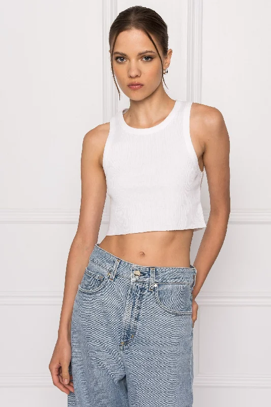 ELICIA | Ribbed Crop Tank Top fitted tank top