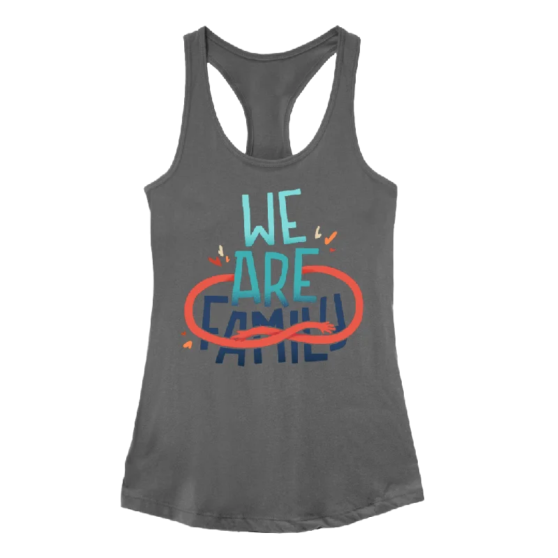 We Are Family — Ideal Racerback Tank beige tank top