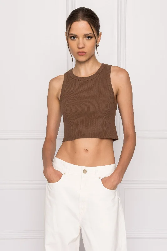 ELICIA | Ribbed Crop Tank Top flexible tank top