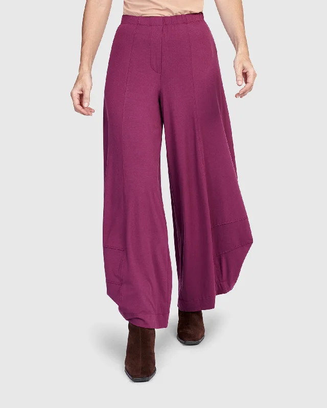 Essential Punto Pants, Sangria Casual Plaid Pants