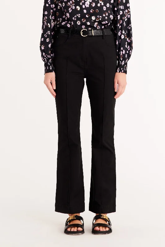 Morrison Bootleg Pant  - Black Trendy Wide-Legged Trousers