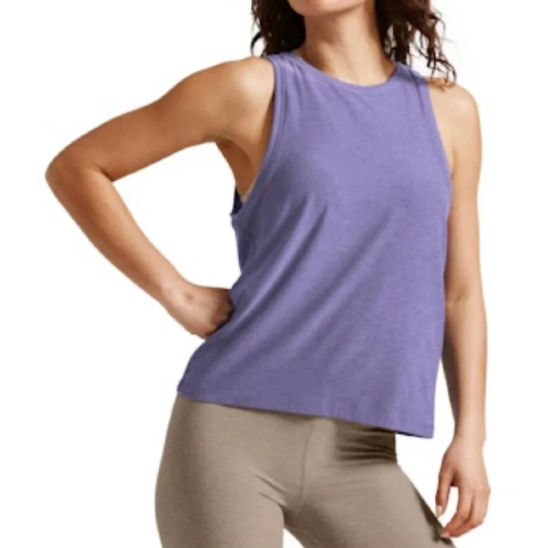 Featherweight Rebalance Tank Top In Indigo Heather grey tank top