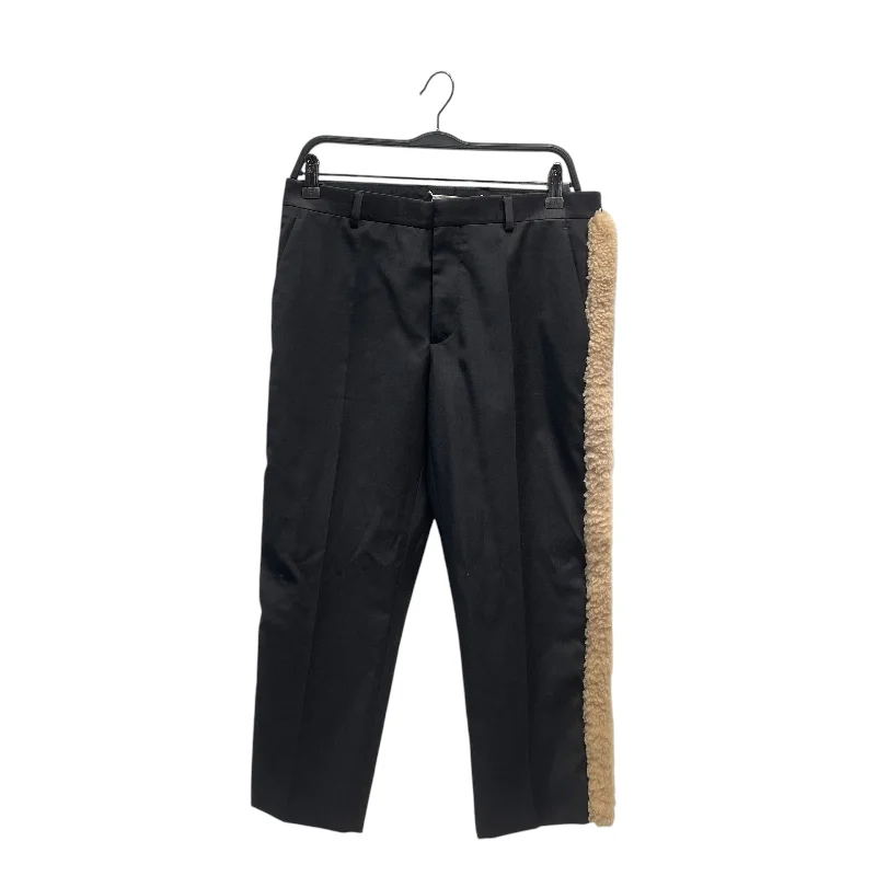 Maison Margiela/Cropped Pants/40/BLK/Fur side stripes Chic Capri Pants