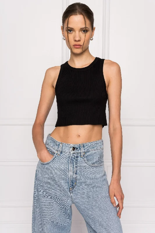 ELICIA | Ribbed Crop Tank Top stylish tank top