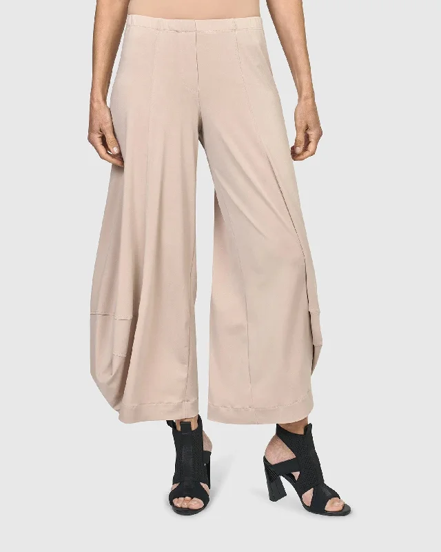 Willow Punto Pants, Champagne Casual Wide Pants