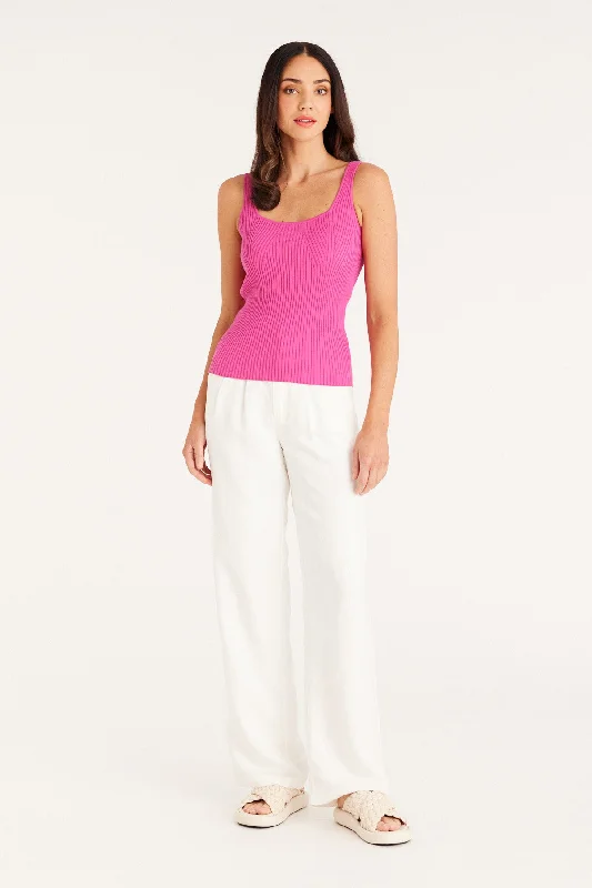 Freya Linen Pant - White Fashionable Sporty Pants