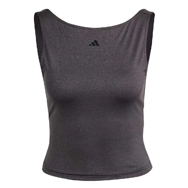 adidas - Women's Yoga Studio Crop Tank Top (HS8120) sage tank top