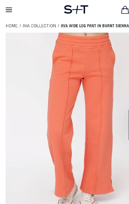 Smash and Tess Ava Wide Leg Pant in Burnt Sienna Size Small BNWT Formal Wide-Leg Pants