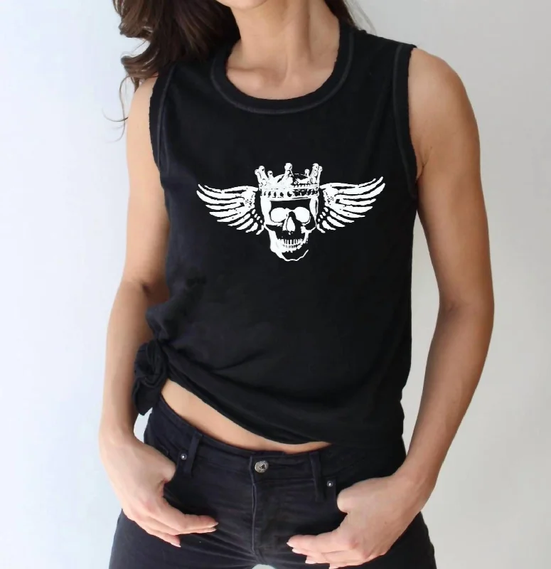 Muscle Tank In Black black tank top