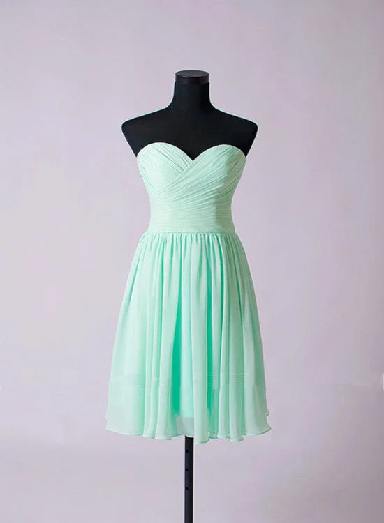 Beautiful Simple Mint Green Sweetheart Wedding Party Dress, Beautiful Bridesmaid Dresses, Cute Formal Dress Tunics Top Casual