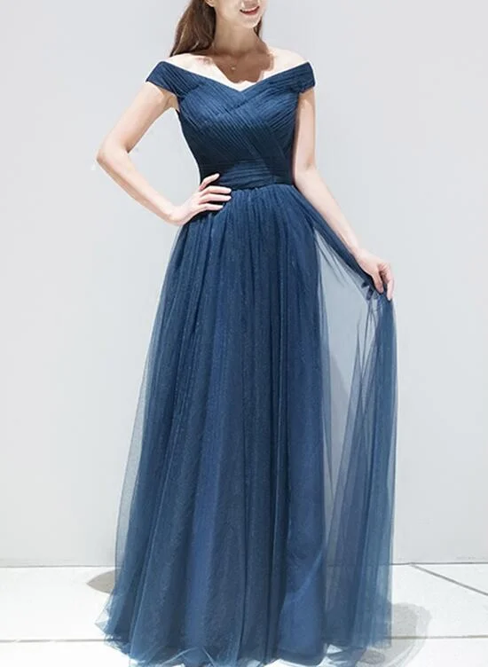 Elegant Tulle Off Shoulder Prom Dress , Party Dresses , Formal Dresses Tunics Floral girly