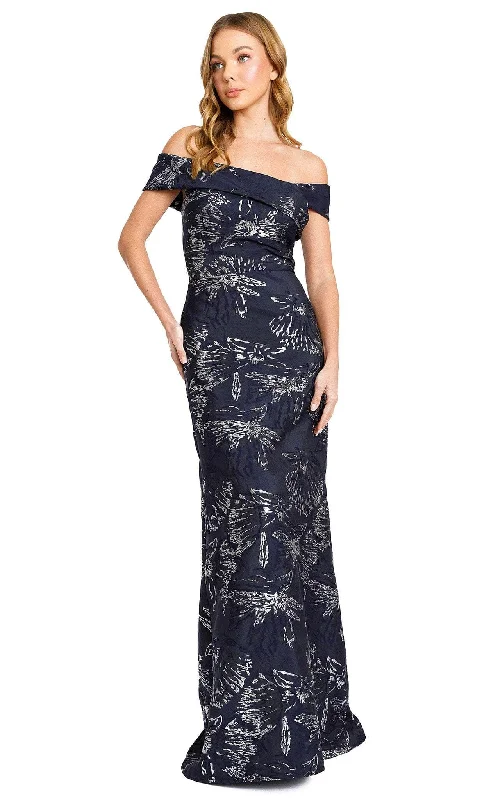 Nicole Bakti 7176 - Pleated Off-Shoulder Evening Dress Tunics Cozy comfortable