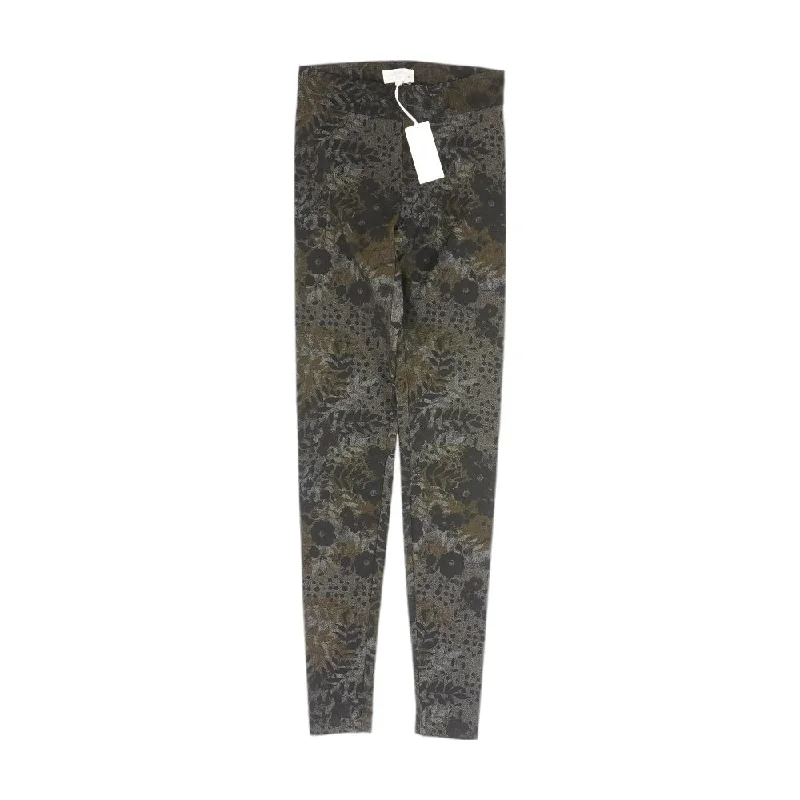 Black Floral Leggings Comfortable Bootcut Workout Leggings