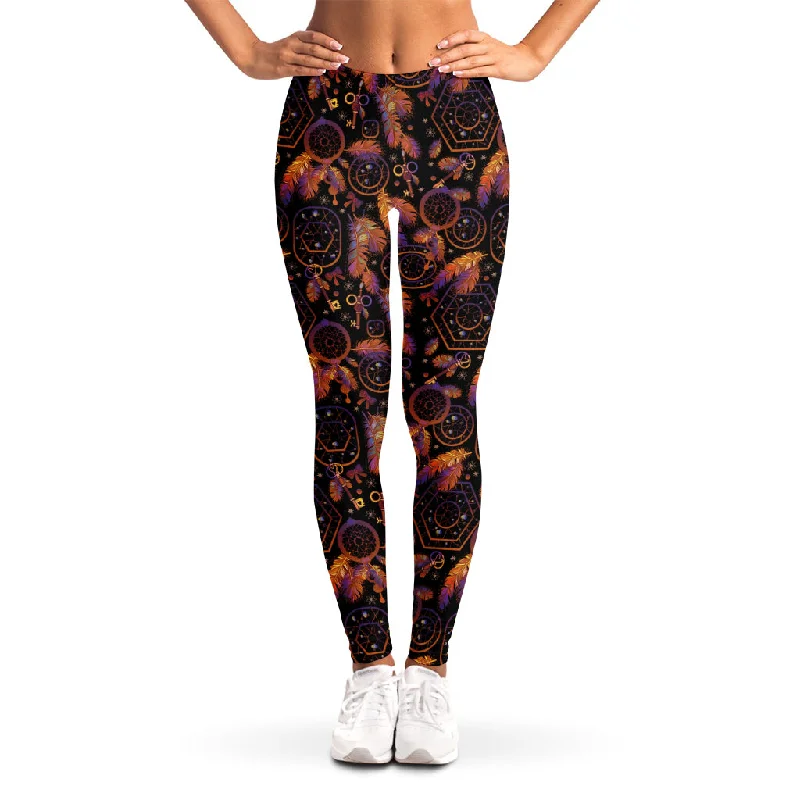 Native Tribal Dream Catcher Print Women's Leggings Comfortable Full-Body Compression Leggings