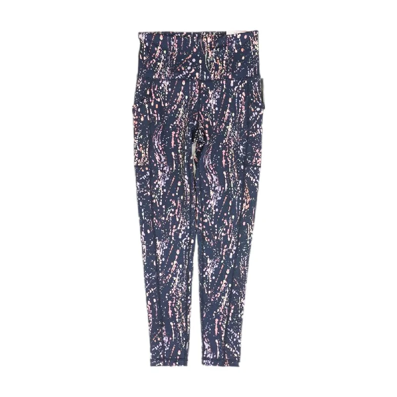 Navy Graphic Leggings Stylish Printed Stretch Leggings