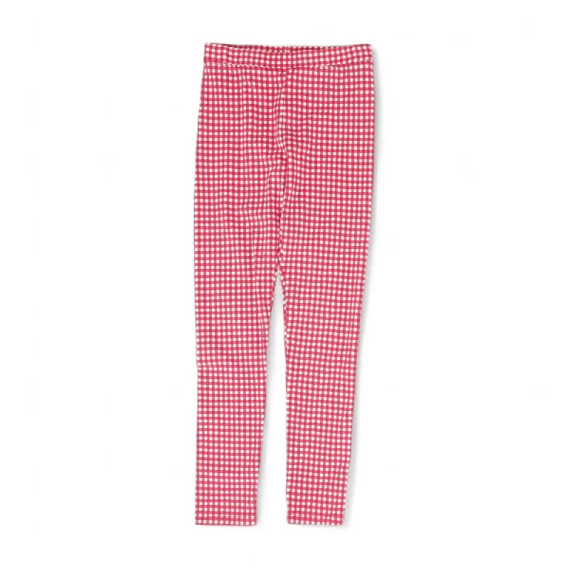 Pink Check Leggings Comfortable Running Leggings