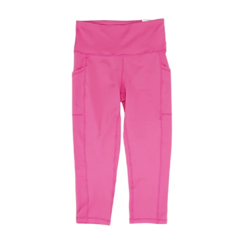 Pink Solid Leggings Cozy Ribbed Leggings