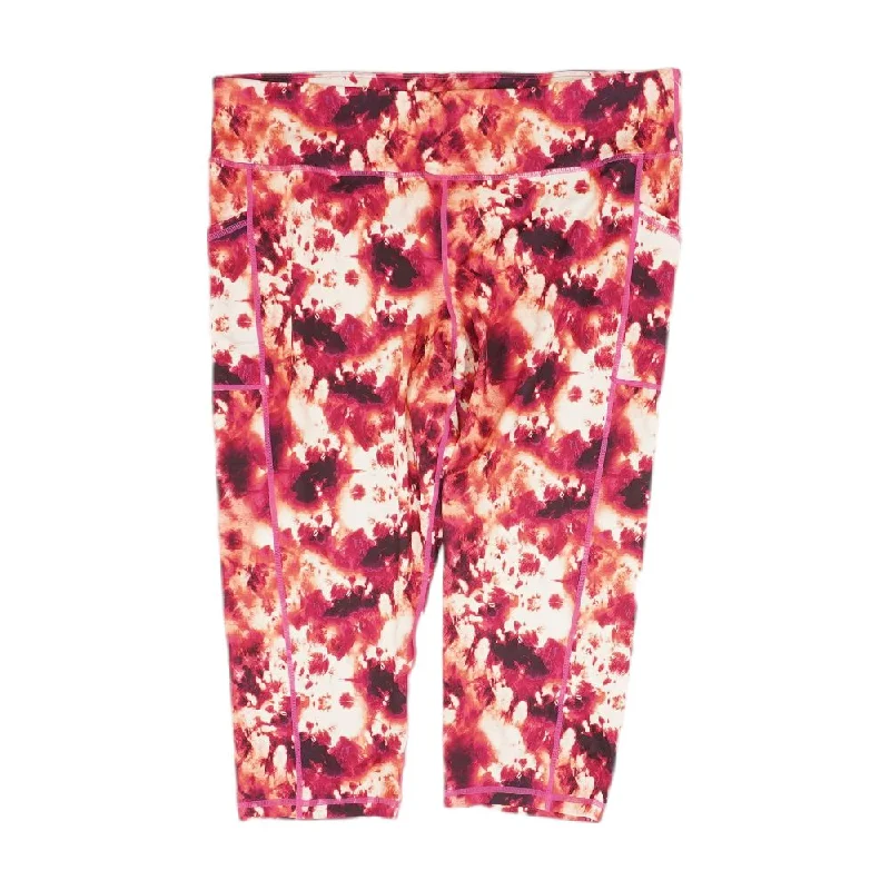 Pink Tie Dye Leggings Fashionable Tummy Control Leggings