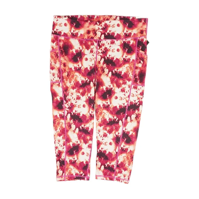 Pink Tie Dye Leggings Casual Slim-Fit Leggings